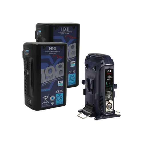 IDX 2x 191Wh V-Mount Battery + Double Charger Kit