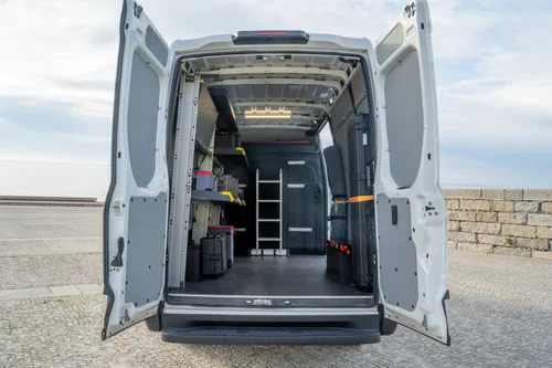 Iveco Daily with rear doors open